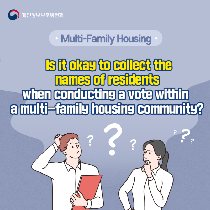 Collecting the names of residents in a multi-family housing community vote