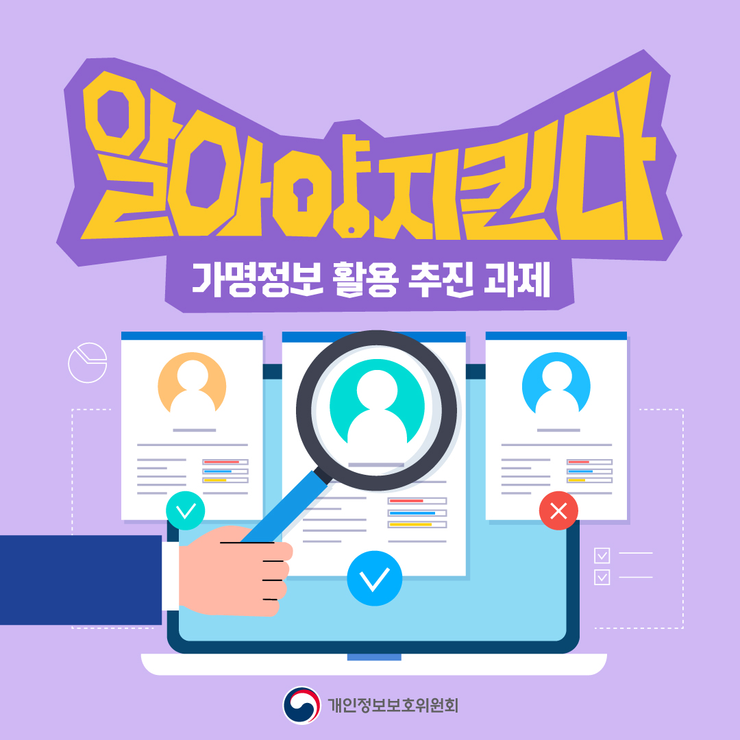 알아야지킨다 가명정보 활용 추진 과제 개인정보보호위원회