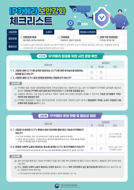 🛡️IP카메라 보안강화 체크리스트✅🛡️