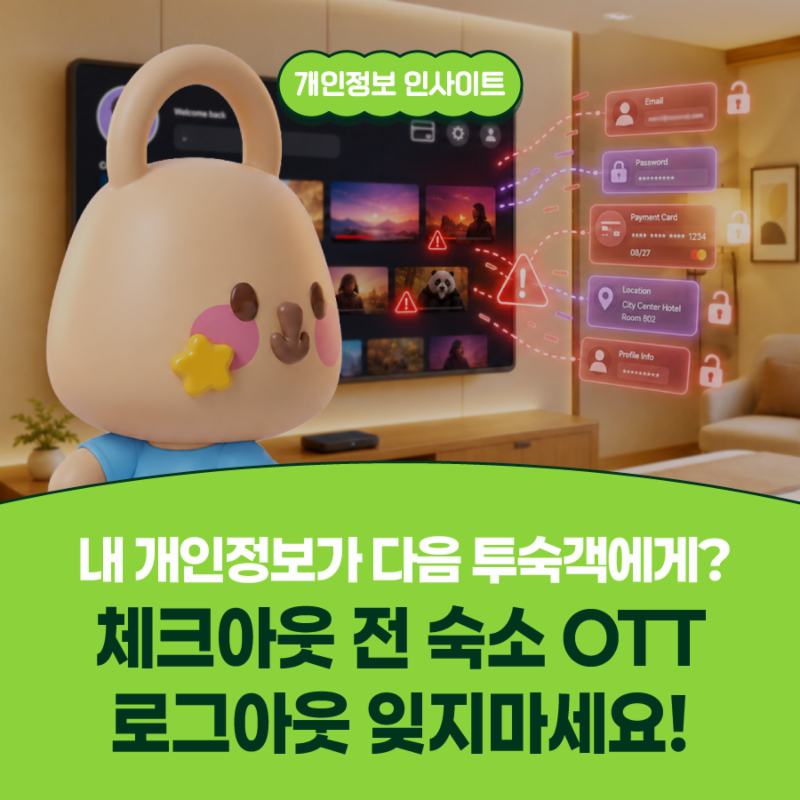 📺체크아웃 전 숙소 OTT 로그아웃 잊지마세요